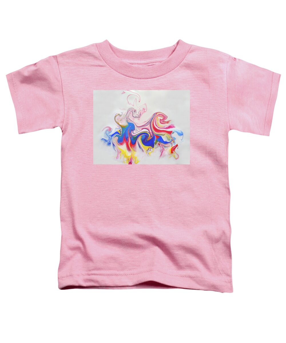 Rainbow Colors Toddler T-Shirt featuring the painting Festival by Deborah Erlandson