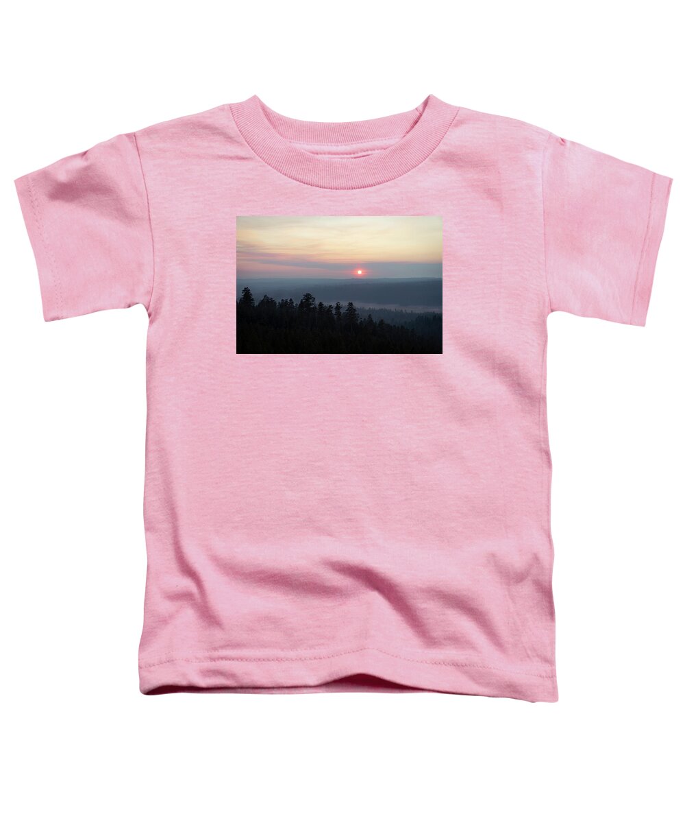Oregon Toddler T-Shirt featuring the photograph Forest Haze by Steven Clark