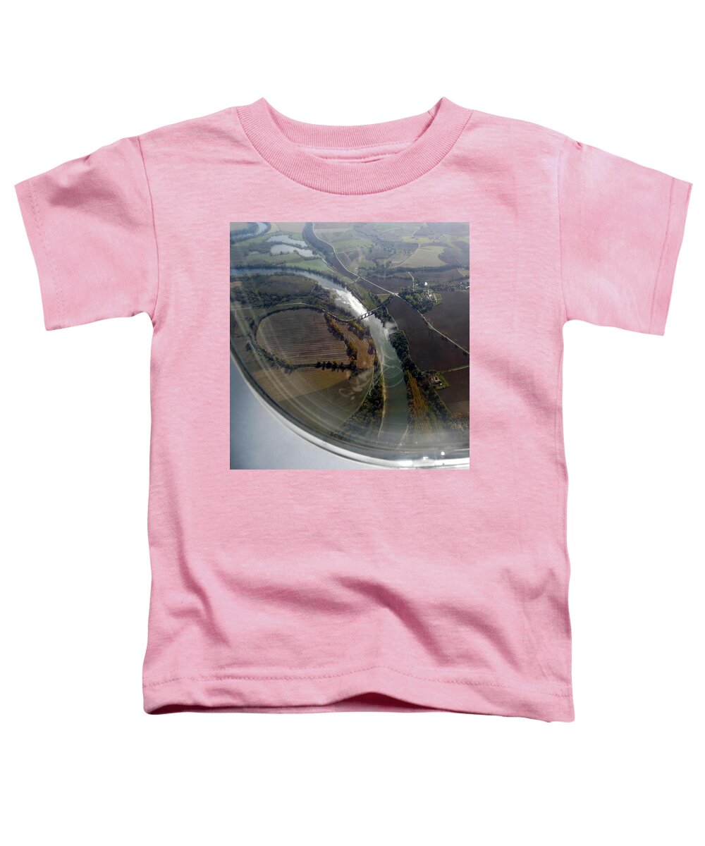 Aerial Toddler T-Shirt featuring the photograph French Aerial Countryside VII by Aisha Isabelle