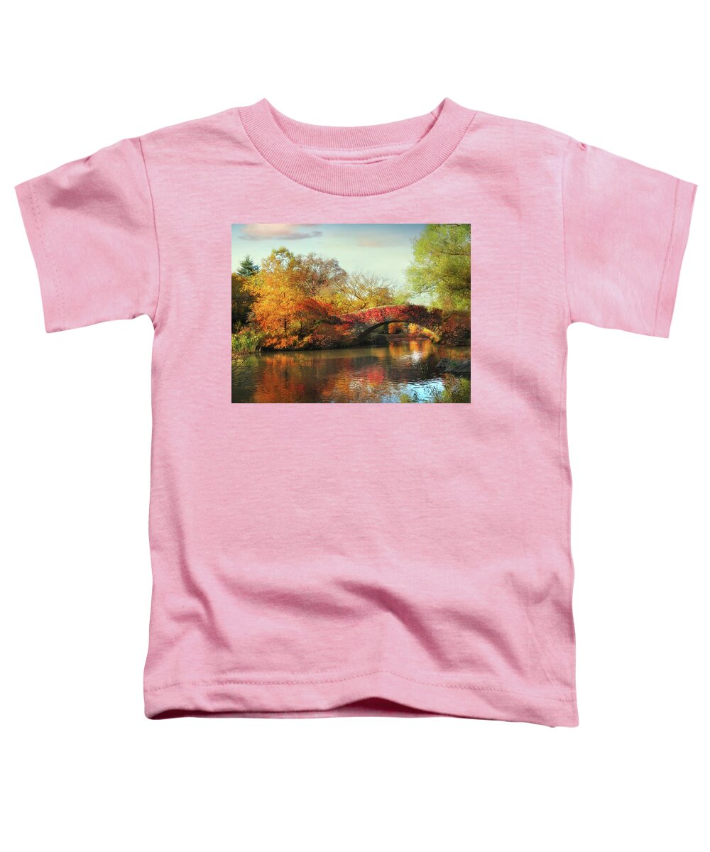 Gapstow Bridge Toddler T-Shirt featuring the photograph Gapstow Bridge in Autumn II by Jessica Jenney