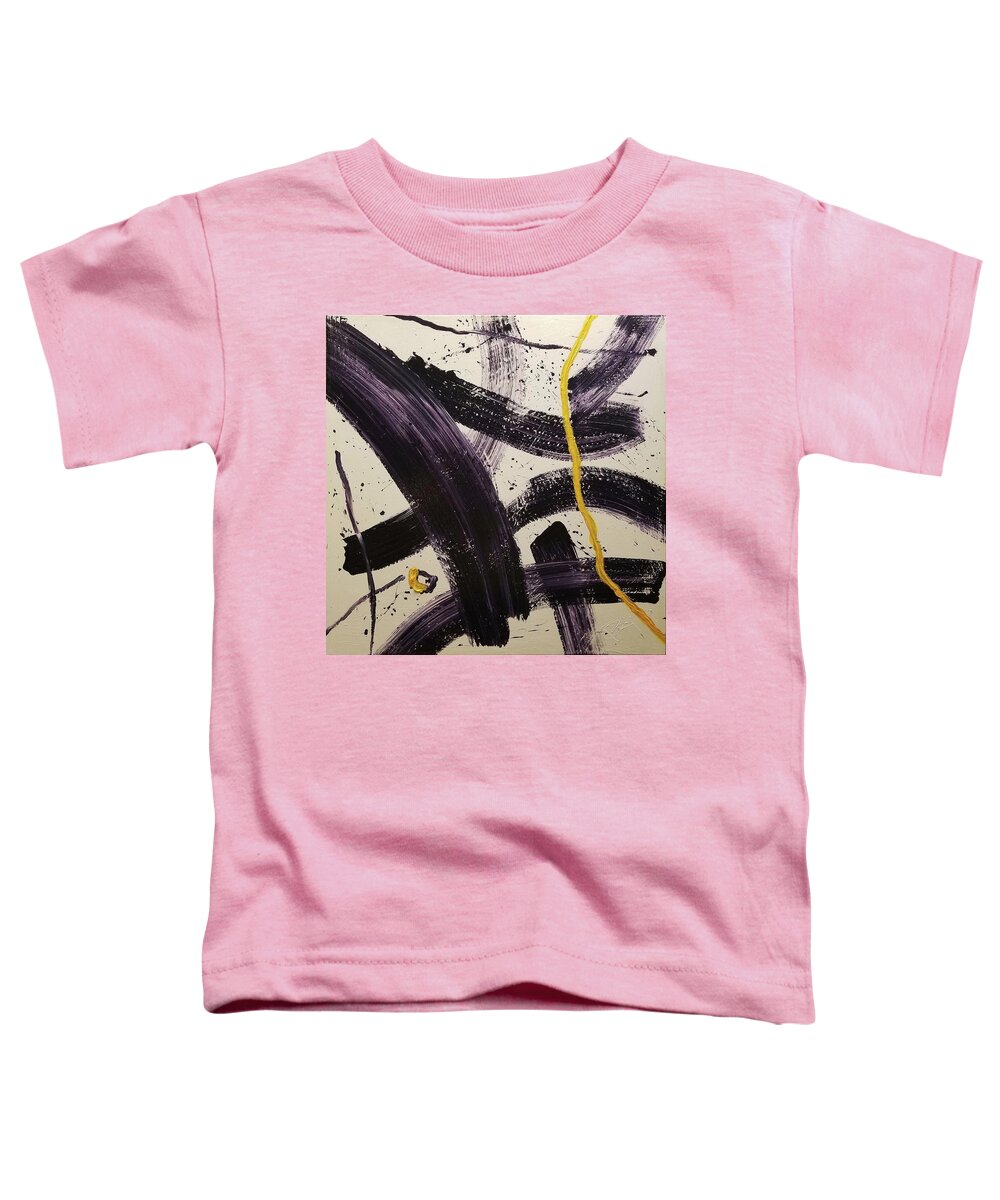 Goldfinger Toddler T-Shirt featuring the painting Goldfinger by Banning Lary