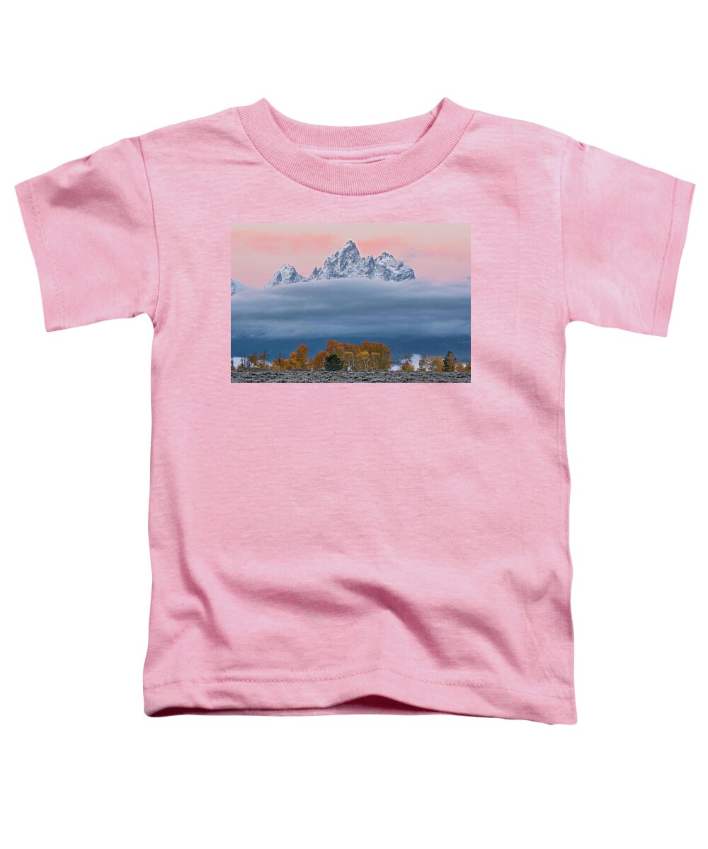 Grand Tetons Toddler T-Shirt featuring the photograph Grand Teton Color by Wesley Aston