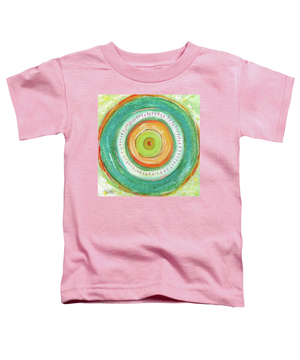 Courageous Toddler T-Shirt featuring the painting I Am Courageous by Tanielle Childers