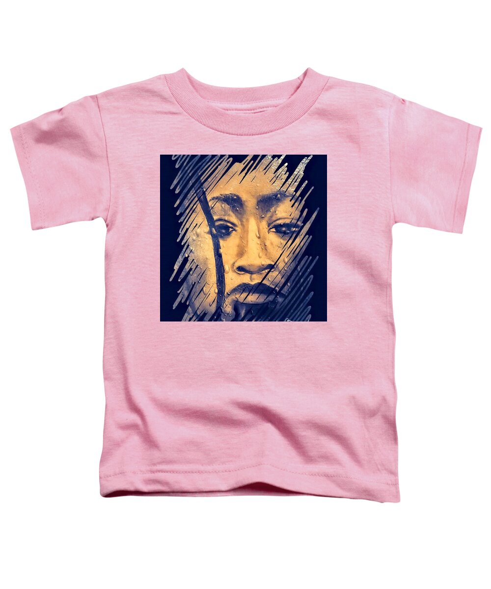  Toddler T-Shirt featuring the drawing Intensity by Angie ONeal