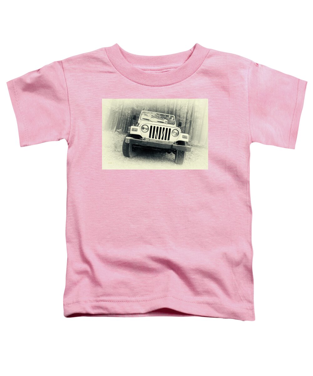 Jeep Toddler T-Shirt featuring the photograph Jeep Wrangler TJ by Christina Rollo