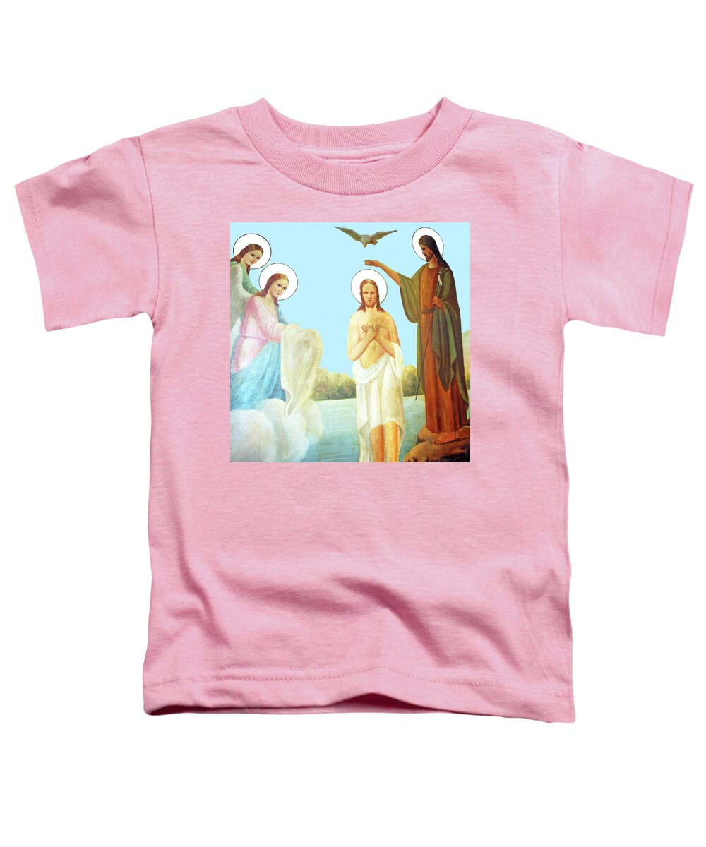 Angels Toddler T-Shirt featuring the photograph John The Baptist at St. Mary Church by Munir Alawi
