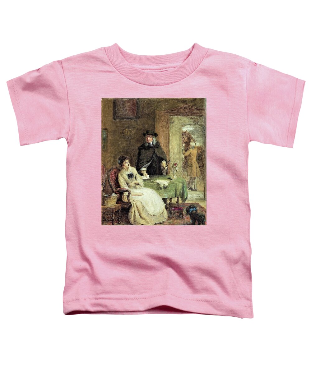 William Powell Frith Toddler T-Shirt featuring the painting Jonathan Swift and Vanessa - Digital Remastered Edition by William Powell Frith