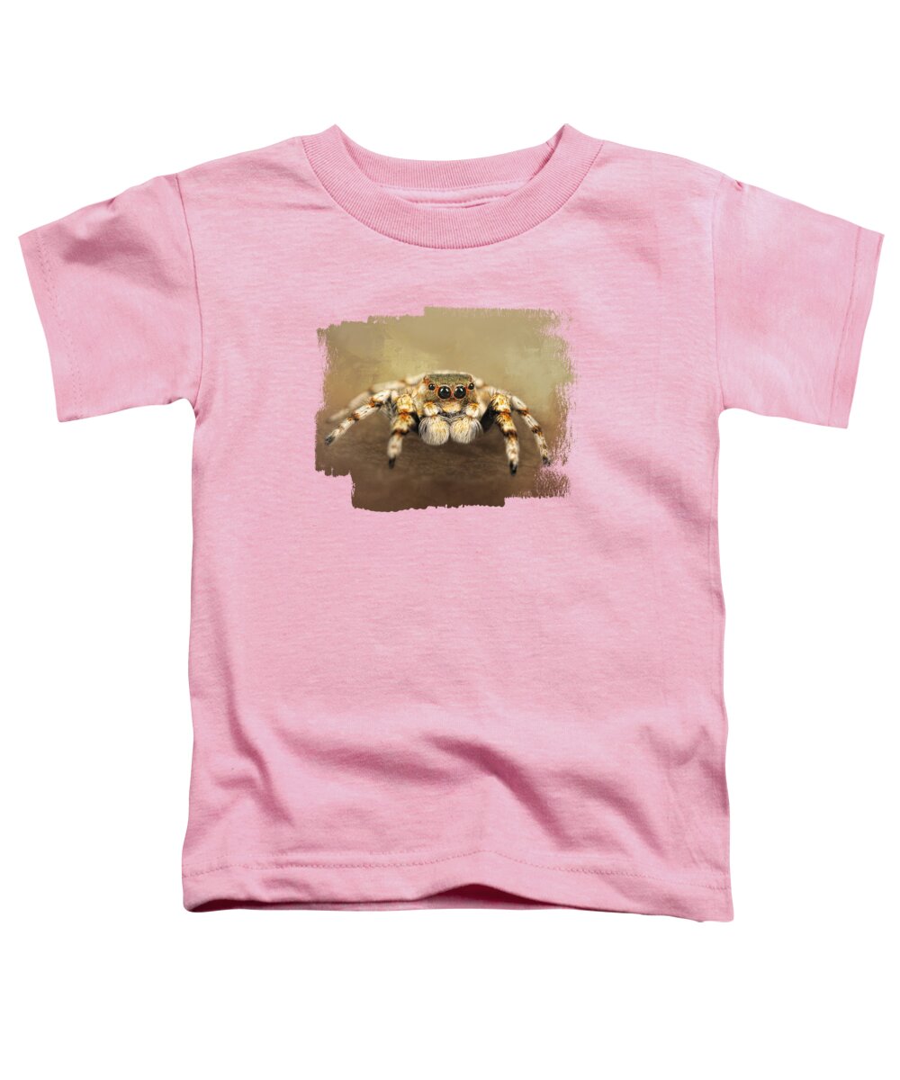 Trantula Toddler T-Shirt featuring the photograph Jumping Spider by Elisabeth Lucas