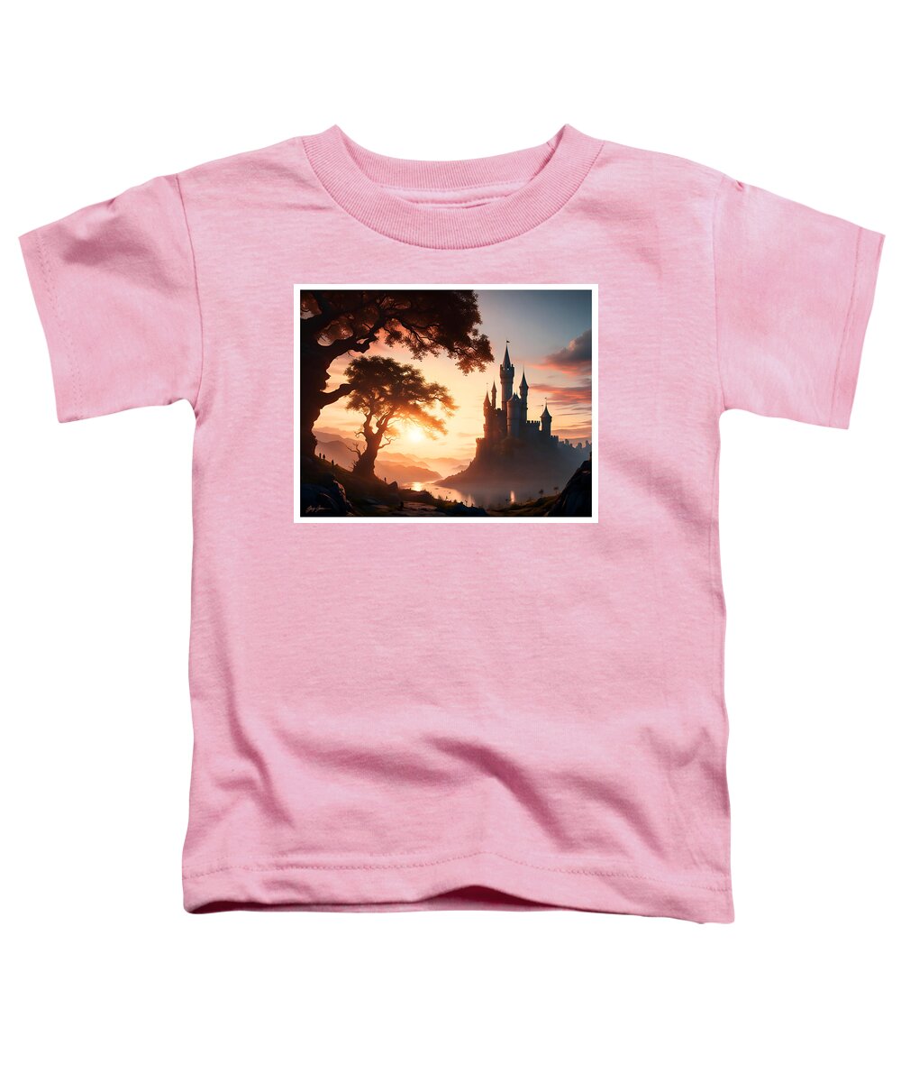 King Arthur Toddler T-Shirt featuring the digital art King Arthurs Castle by Greg Joens