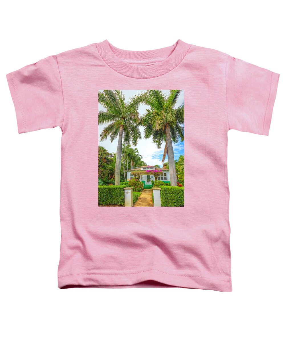 Fence Toddler T-Shirt featuring the photograph Lake Worth Beach Home and Cottage Tour 125 North Lakeside Drive by Debra and Dave Vanderlaan