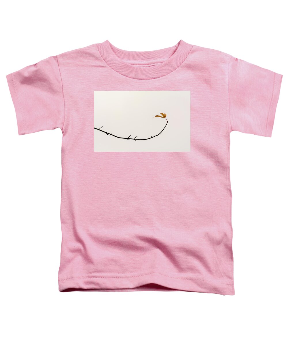 Tree Toddler T-Shirt featuring the photograph Last Leaf by Martin Vorel Minimalist Photography
