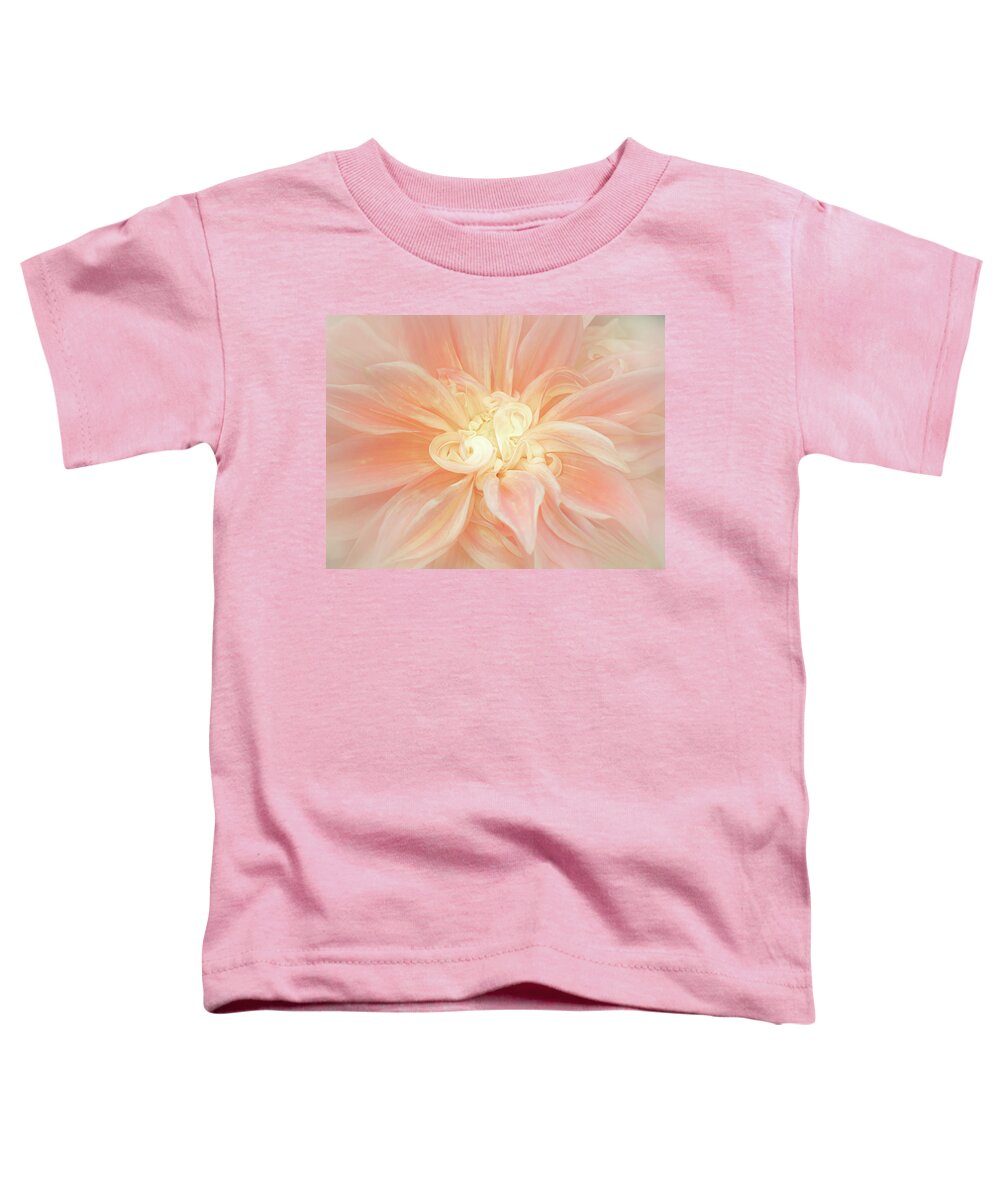 Dahlia Toddler T-Shirt featuring the photograph Lines and Curves of a Dahlia by Sylvia Goldkranz