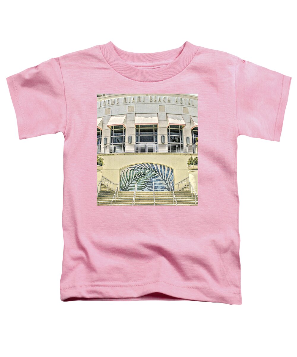 Hotel Toddler T-Shirt featuring the photograph Loews Miami Beach by Susan Hope Finley