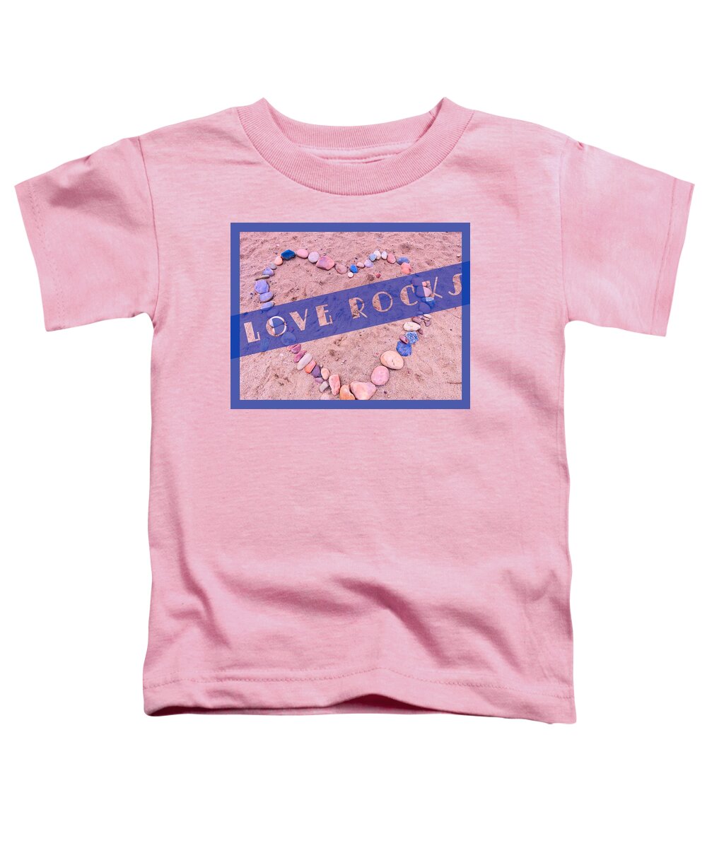 Artware Toddler T-Shirt featuring the photograph Love Rocks by Judy Kennedy