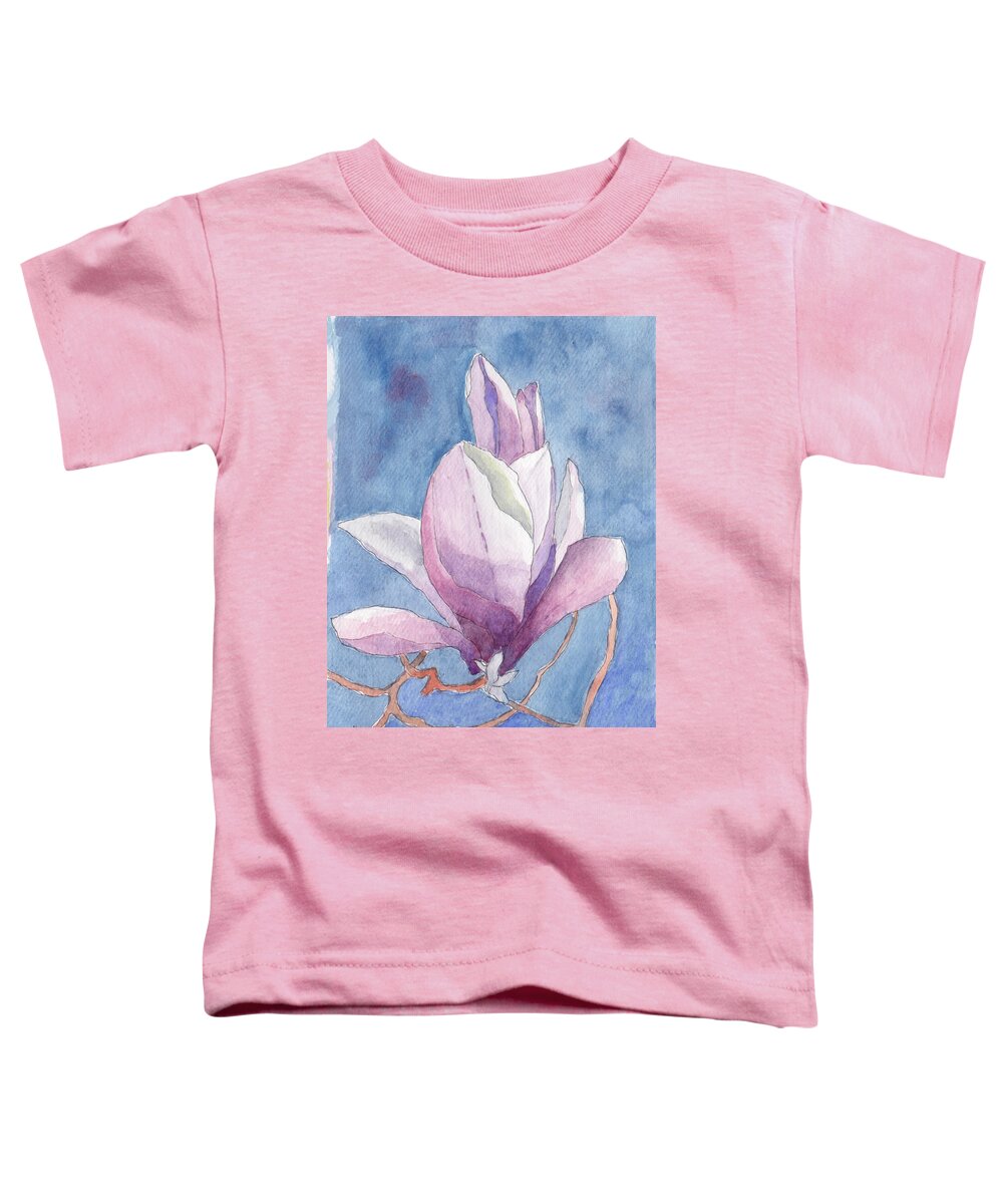 Trees In Spring Toddler T-Shirt featuring the painting Magnolia by Anne Katzeff