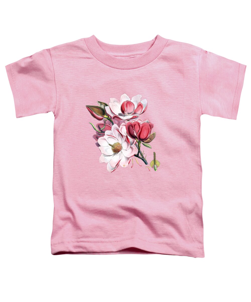 Magnolia Toddler T-Shirt featuring the digital art Magnolia by Madame Memento