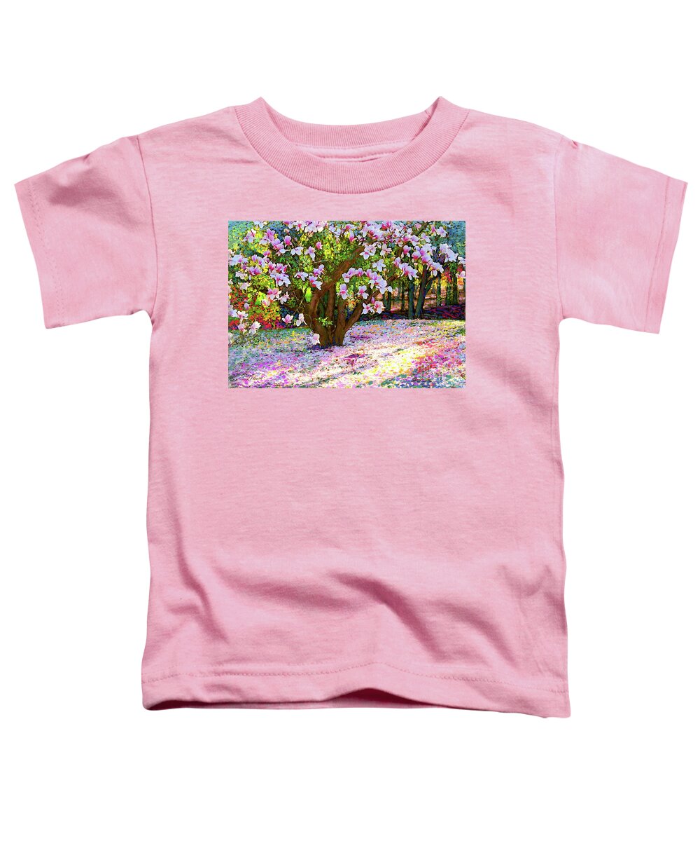 Landscape Toddler T-Shirt featuring the painting Magnolia Melody by Jane Small