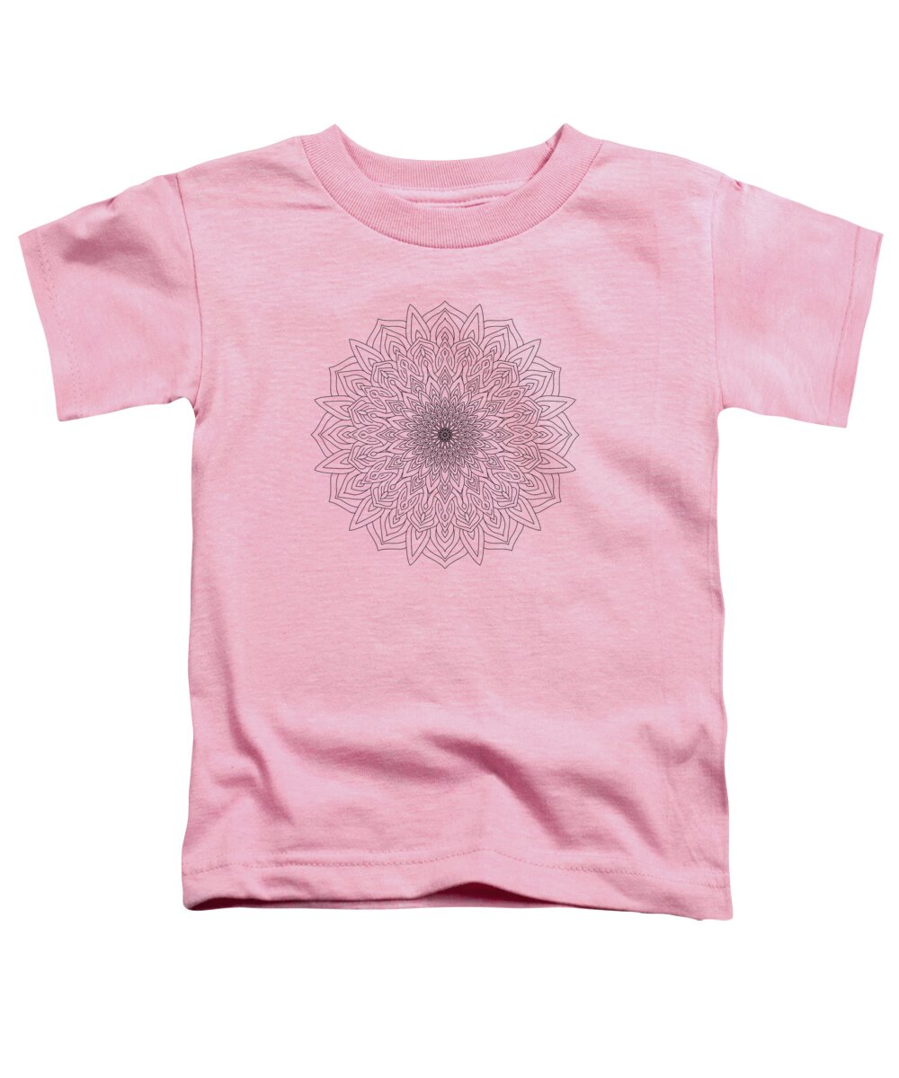 Flowers Toddler T-Shirt featuring the digital art Mandala 58 by Angie Tirado