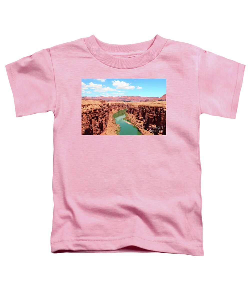 Marble Canyon Toddler T-Shirt featuring the photograph Marble Canyon from Navajo Bridge by Pattie Calfy