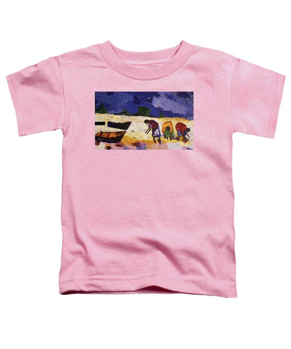 African Art Toddler T-Shirt featuring the painting Mothers Rewards by Tarizai Munsvhenga