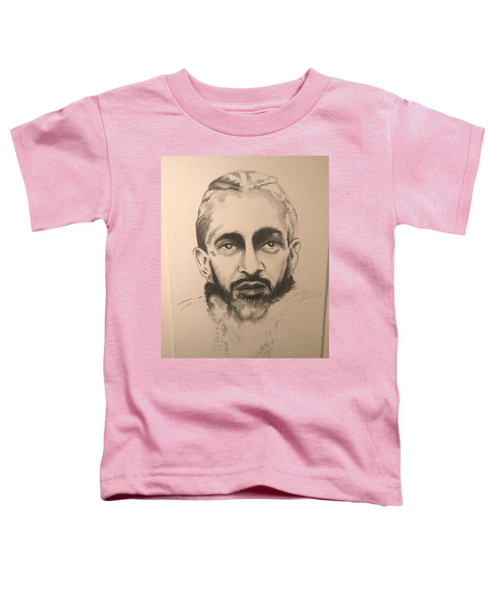  Toddler T-Shirt featuring the drawing NIP by Angie ONeal