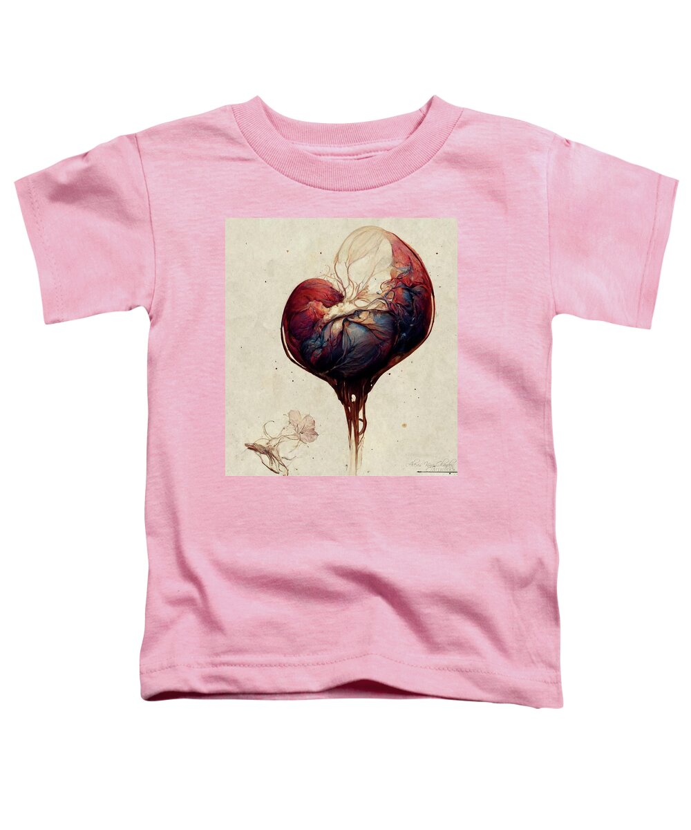 Living Kidney Donation Toddler T-Shirt featuring the digital art No Regrets by Alexis King-Glandon