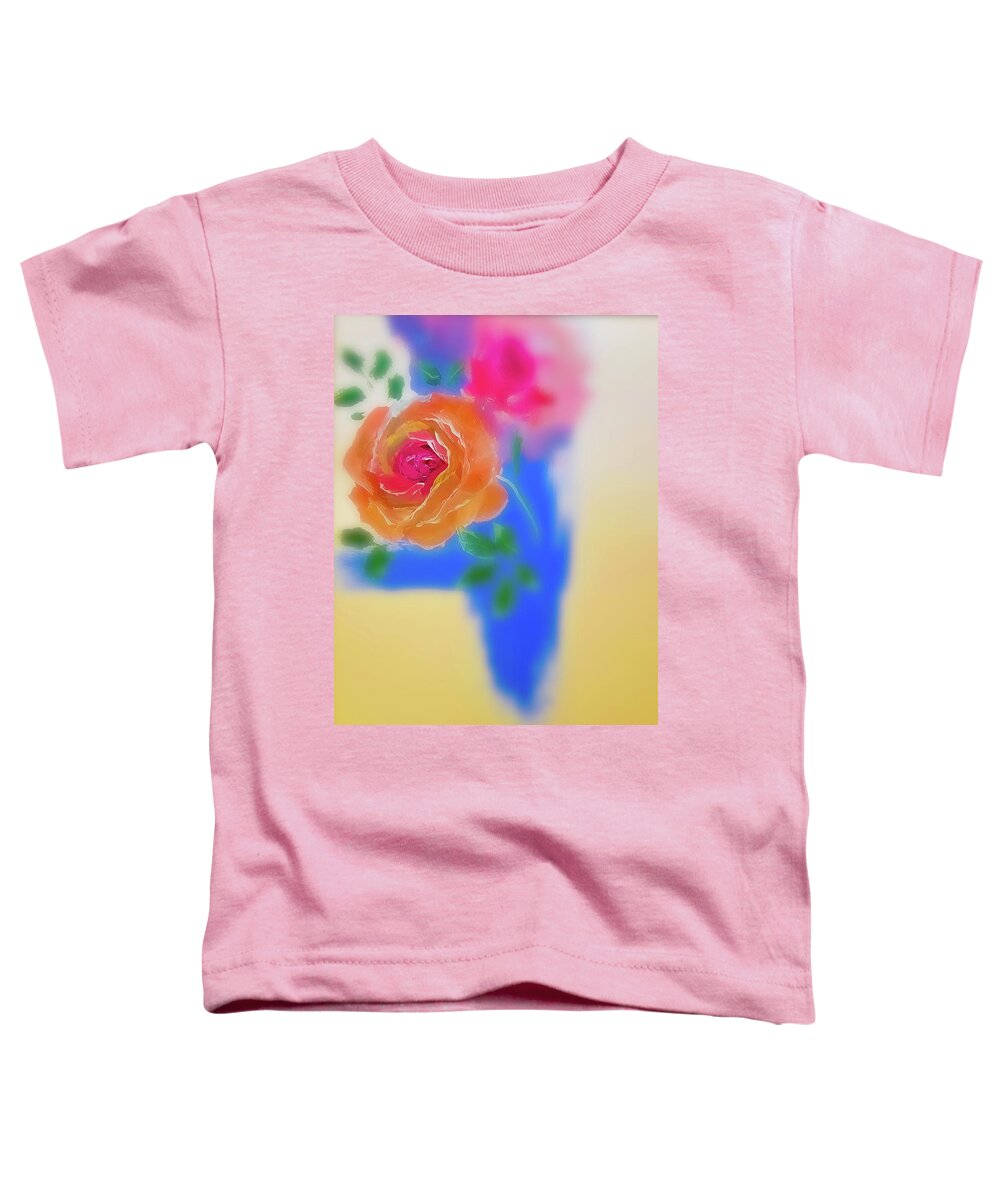 Rose Toddler T-Shirt featuring the painting Nude Rose by Lisa Kaiser