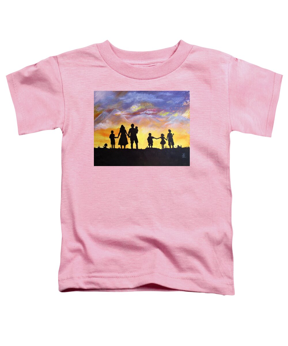 Outlook For Spacious Skies Toddler T-Shirt featuring the painting Outlook For Spacious Skies by Lynn Raizel Lane