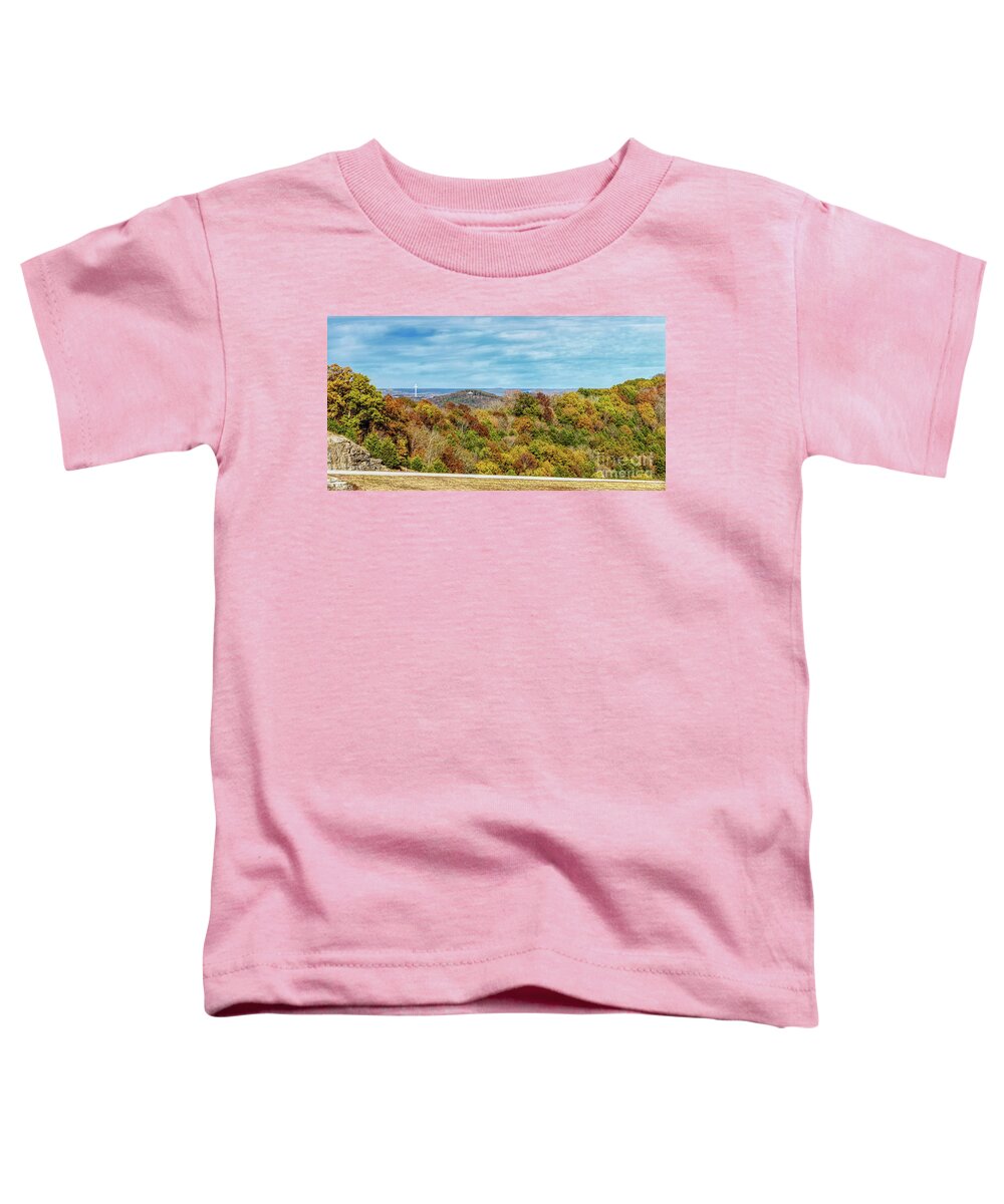 Branson Toddler T-Shirt featuring the photograph Ozarks Fall Cross Panorama by Jennifer White