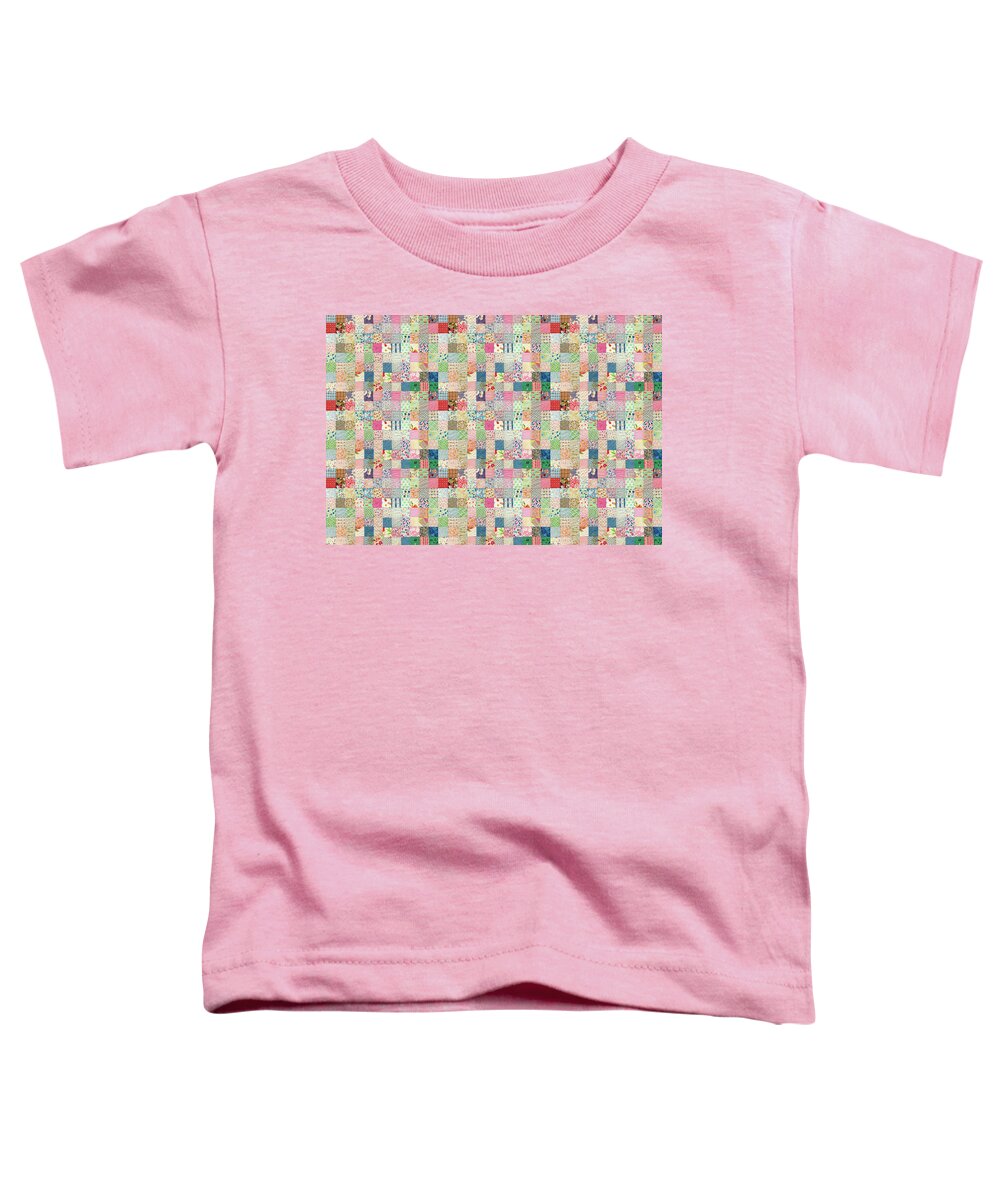 Quilt Toddler T-Shirt featuring the photograph Patchwork Quilt - Vintage by Peggy Collins