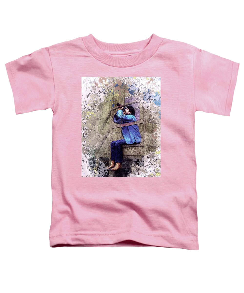 Sitting Toddler T-Shirt featuring the digital art Photographer by Anthony Ellis