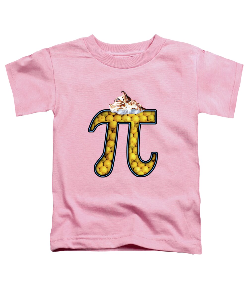 Lemon Toddler T-Shirt featuring the digital art Pi - Food - Lemon Meringue by Mike Savad