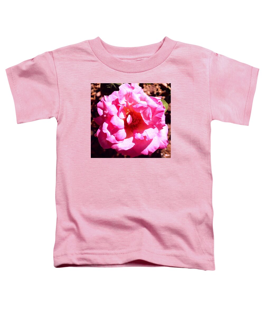 Rose Toddler T-Shirt featuring the photograph Pink Rose by Dietmar Scherf