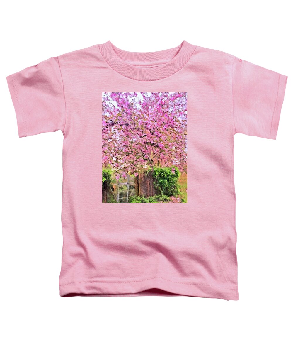 Queen Of The Garden Toddler T-Shirt featuring the painting Queen of the Garden by Susan Maxwell Schmidt