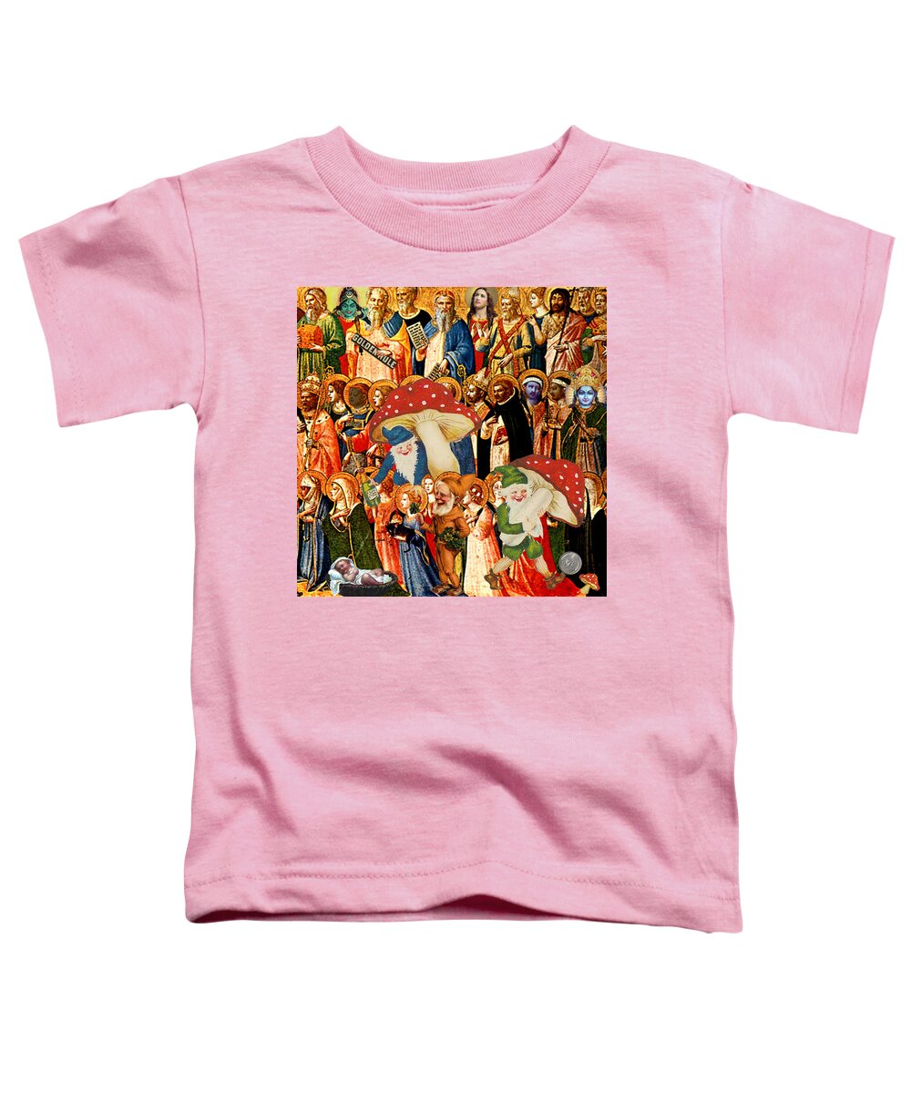 Jesus Toddler T-Shirt featuring the photograph Saints and Elves by Perry Hoffman