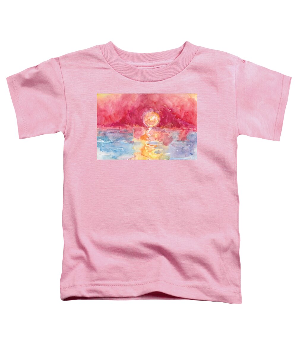 Maine Toddler T-Shirt featuring the painting Shoals Sunrise by Abby McBride