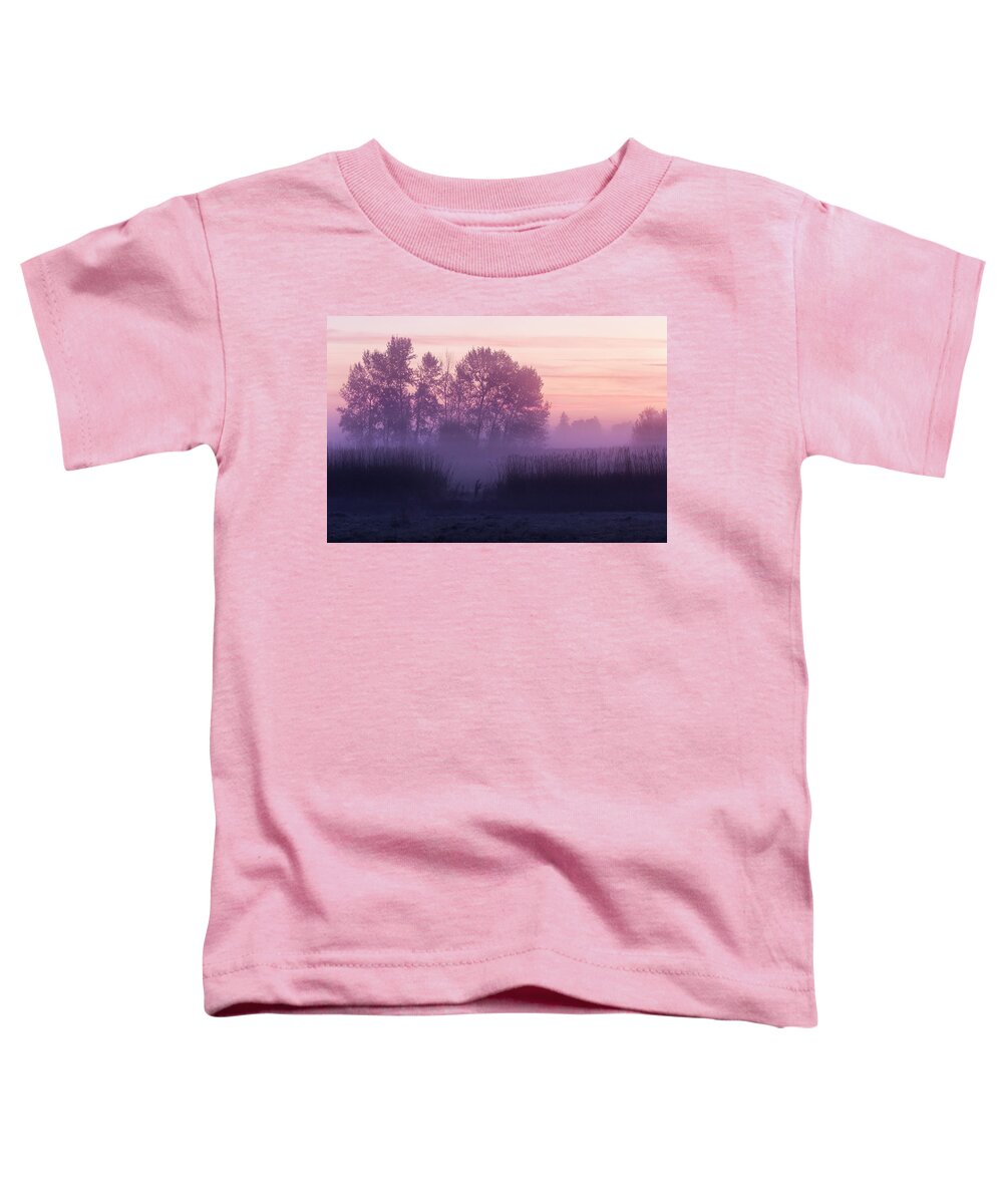 Silhouettes Toddler T-Shirt featuring the photograph Silhouettes at Dawn at William Finley Wildlife Refuge by Belinda Greb