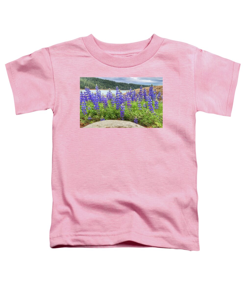 Lupin Toddler T-Shirt featuring the photograph Sly Park Lupine by Steph Gabler