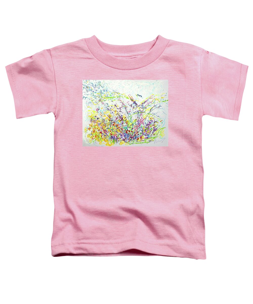 Nature Toddler T-Shirt featuring the painting Spring Snow Squall by Alida M Haslett