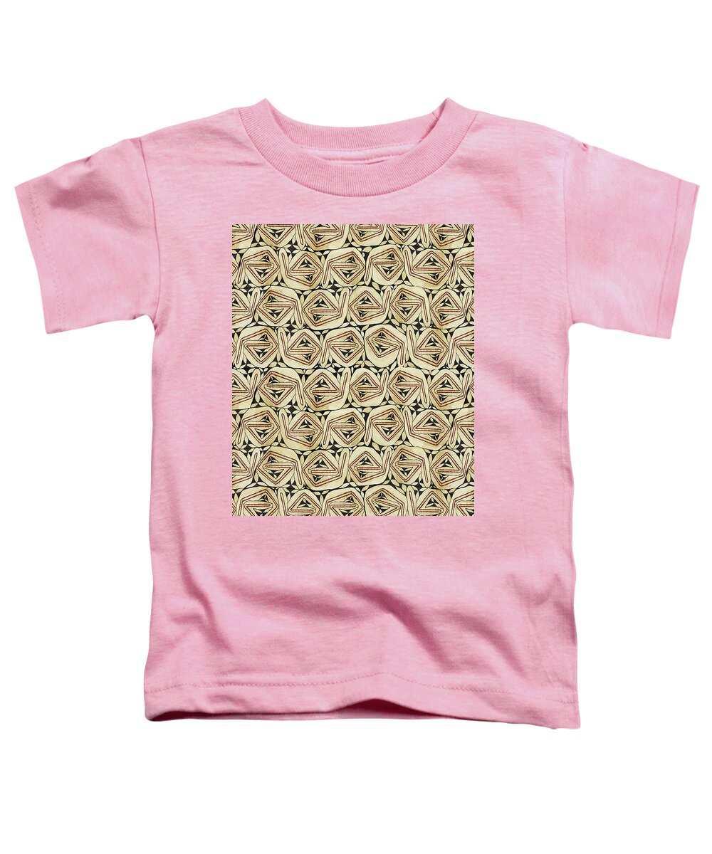 South Seas Tapa Cloth Toddler T-Shirt featuring the drawing South Seas Tapa by Vagabond Folk Art - Virginia Vivier