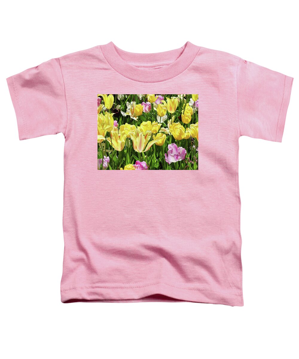 Landscape Toddler T-Shirt featuring the photograph Spring Tulips 2 by Sharon Williams Eng