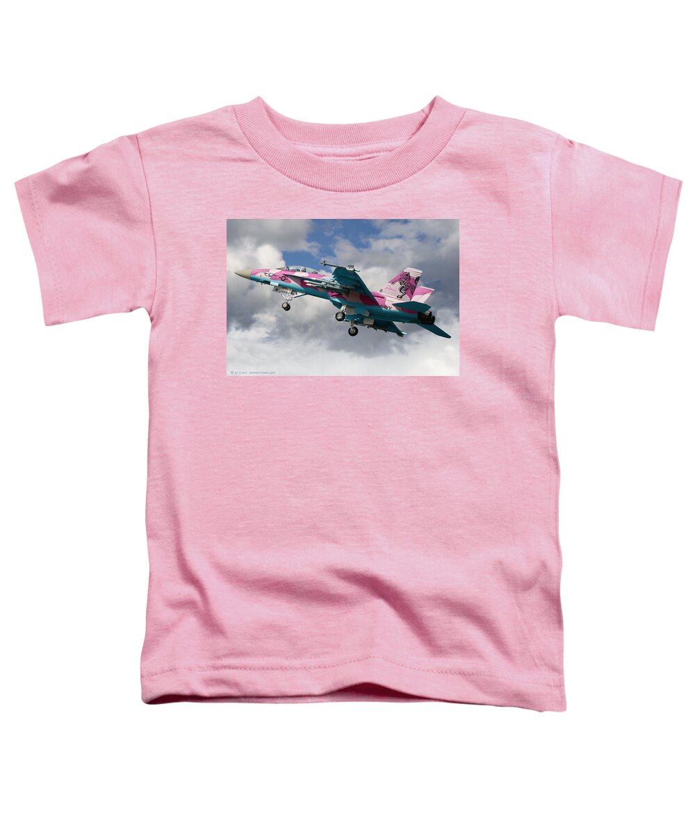 Boeing Toddler T-Shirt featuring the digital art Super Hornet for the Ladies by Custom Aviation Art