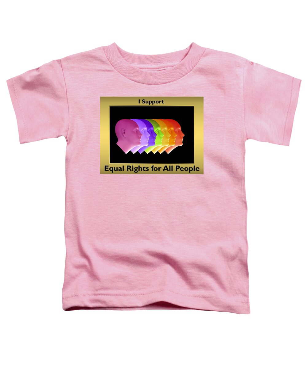Lgbtq Toddler T-Shirt featuring the mixed media Support LGBTQ Rights by Nancy Ayanna Wyatt