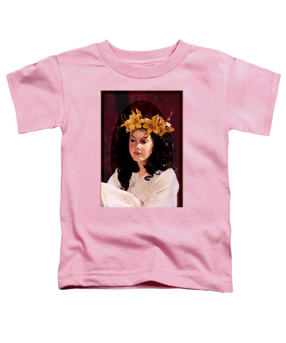 Whelan Toddler T-Shirt featuring the painting The Golden Wreath by Patrick Whelan