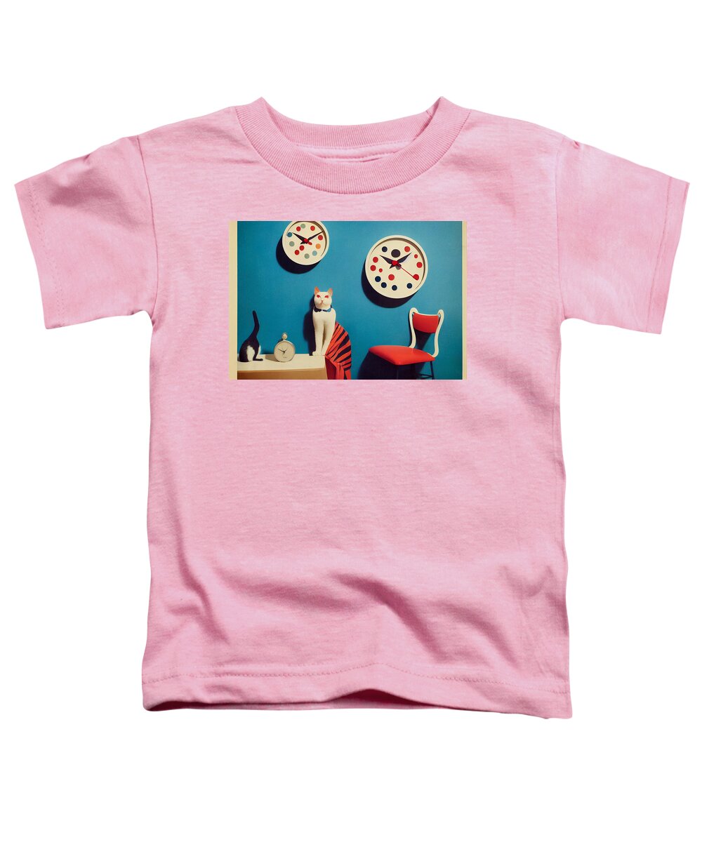Cat Toddler T-Shirt featuring the digital art Timeless VIII by Jay Schankman