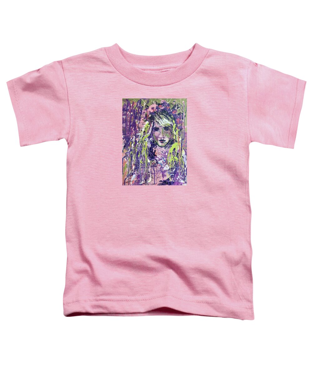 Angels Toddler T-Shirt featuring the painting Transcend your fears by Monica Elena