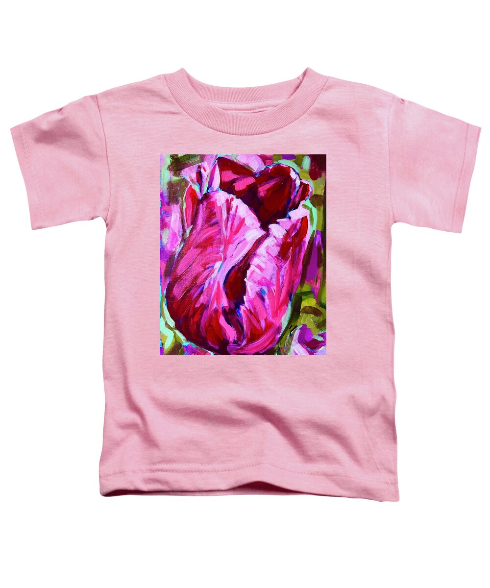 Tulip Toddler T-Shirt featuring the painting Tulip by Kelly Smith