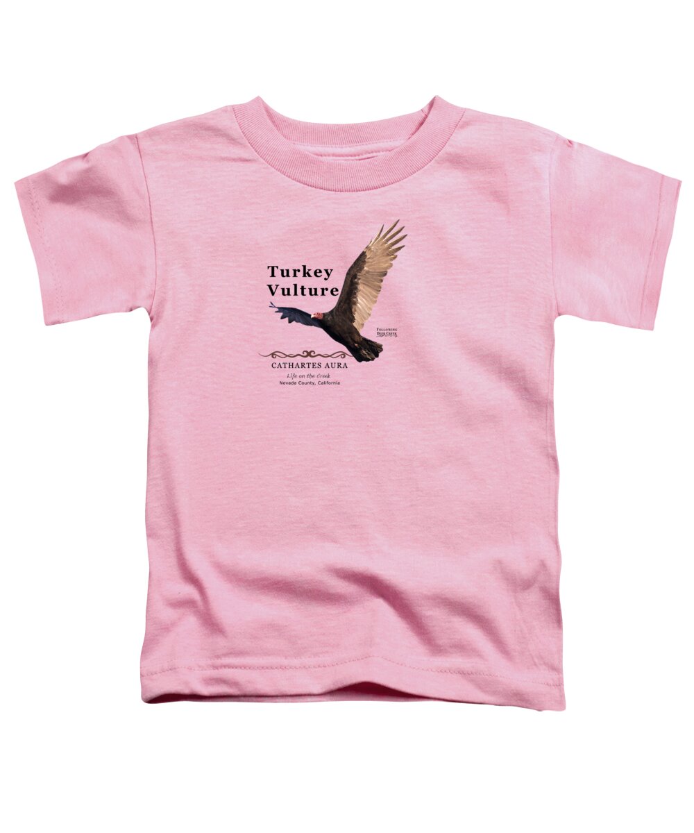 Turkey Vulture Toddler T-Shirt featuring the digital art Turkey Vulture Cathartes aura by Lisa Redfern