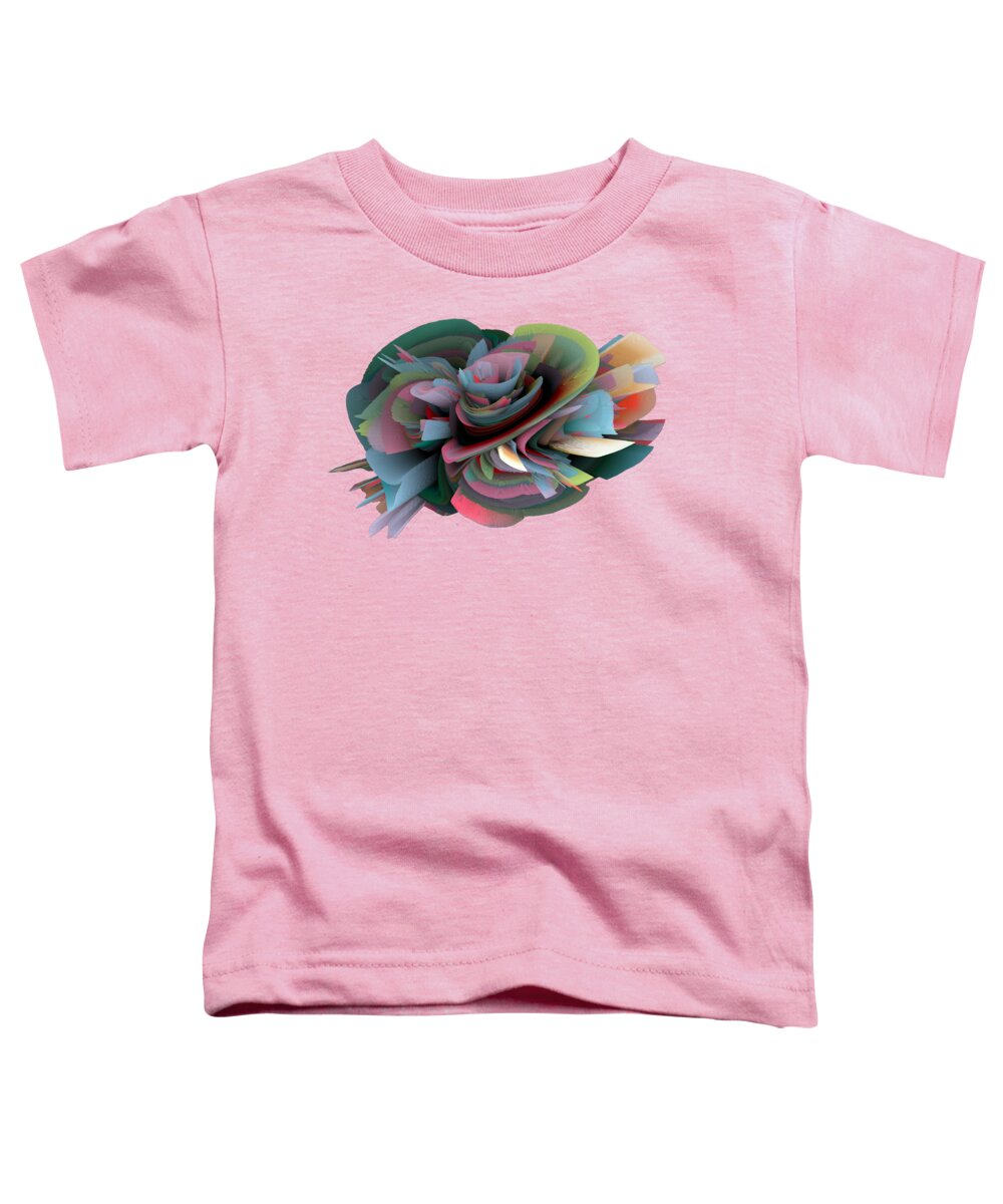 Multicolor Flower Toddler T-Shirt featuring the mixed media Vision of Ubar Amuage by Elena Gantchikova