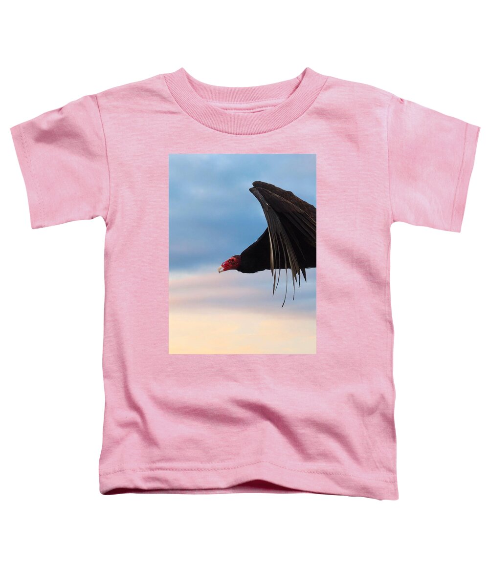 Nature Toddler T-Shirt featuring the mixed media Vulture by Judy Cuddehe